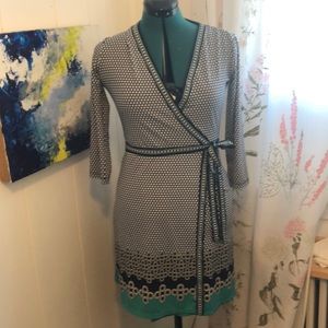Printed wrap dress XS